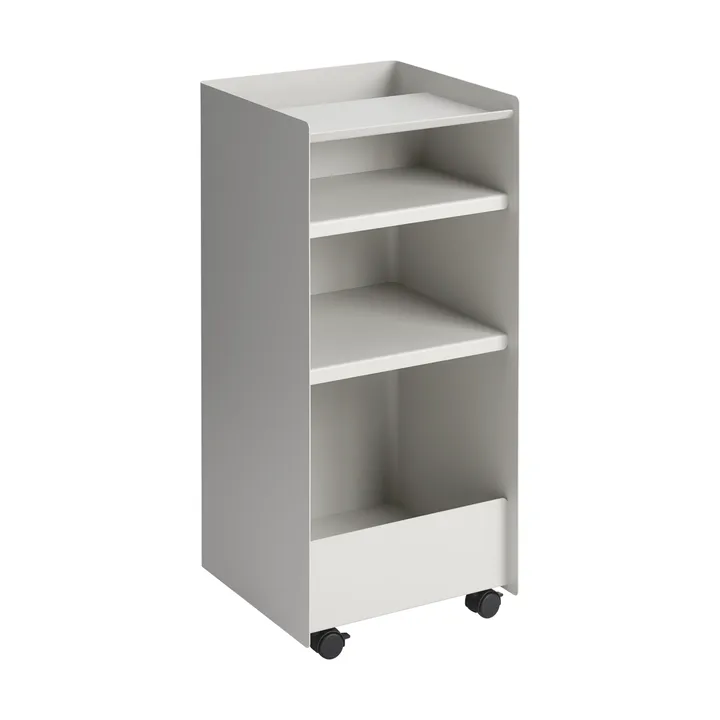 Folded Trolley serveerwagen open - Grijs, 37,4x38,7x37,2 cm - Muuto