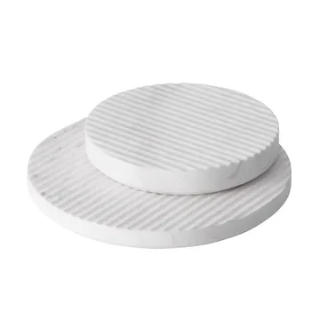 Groove onderzetter marmer (pannen) - wit - klein - Muuto
