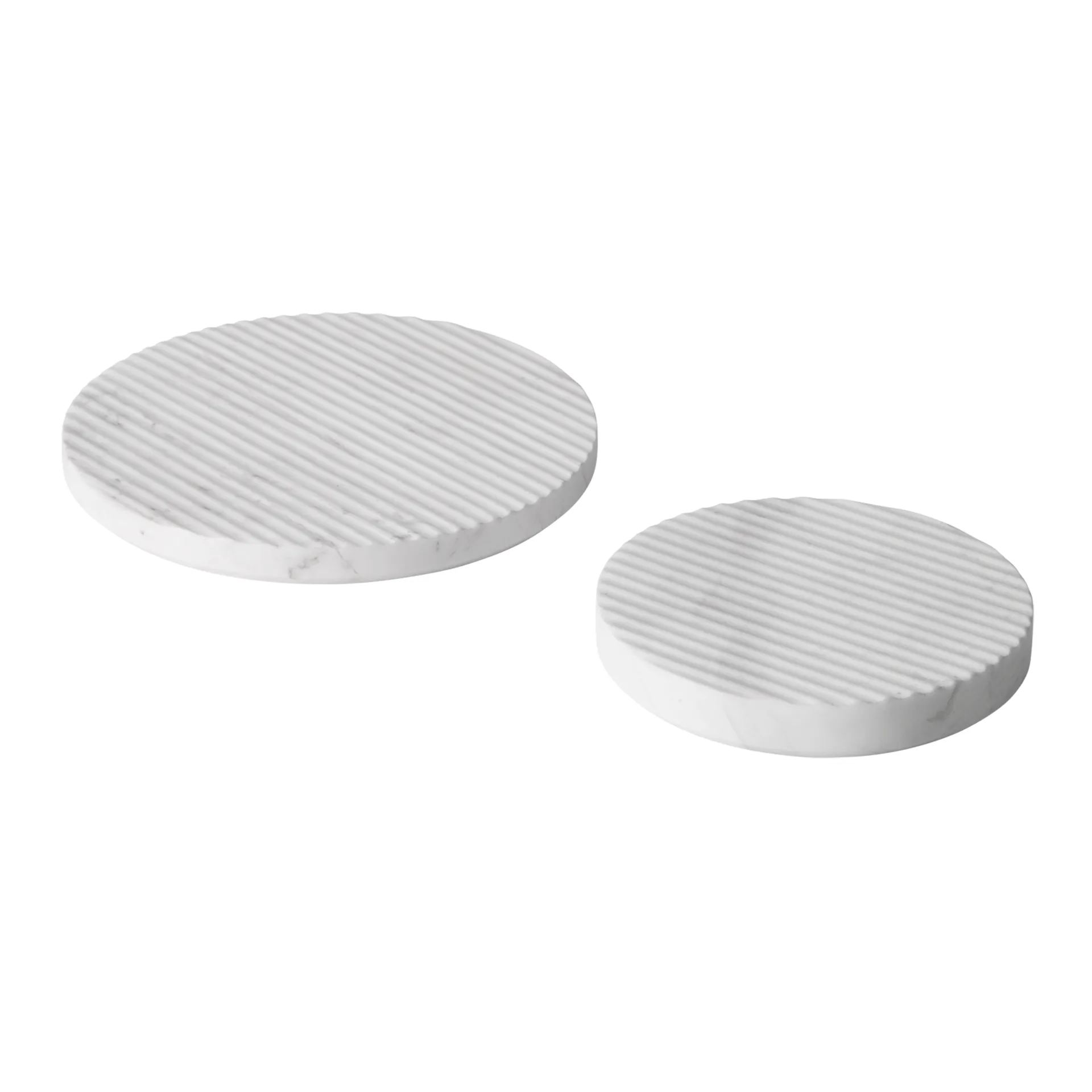 Groove onderzetter marmer (pannen), wit - klein Muuto