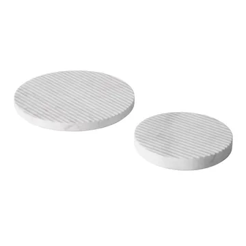 Groove onderzetter marmer (pannen) - wit - klein - Muuto