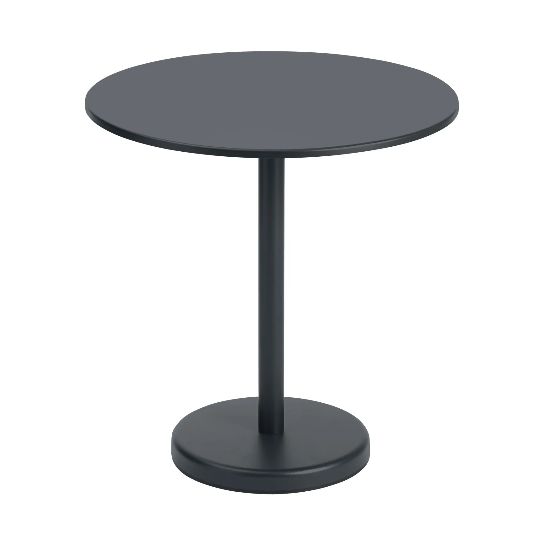 Linear stalen tafel Ø70 cm, Black Muuto