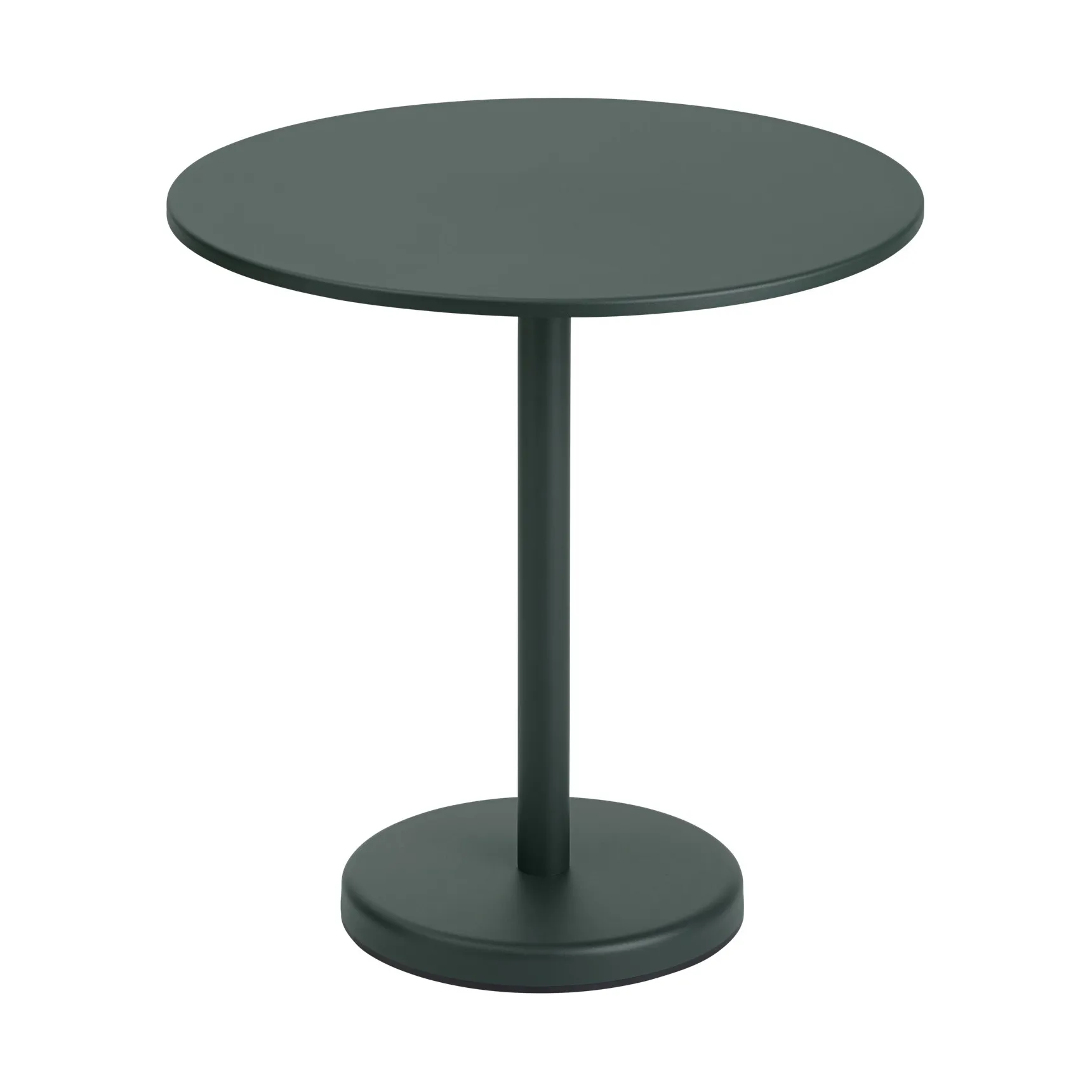 Linear stalen tafel Ø70 cm, Dark green Muuto