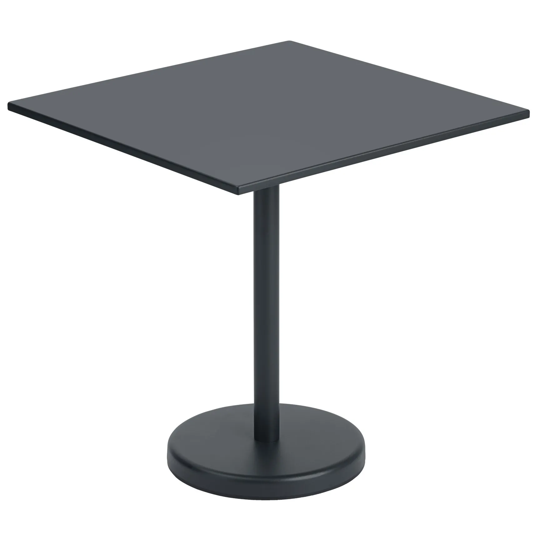 Linear stalen tafel 70x70 cm, Black Muuto