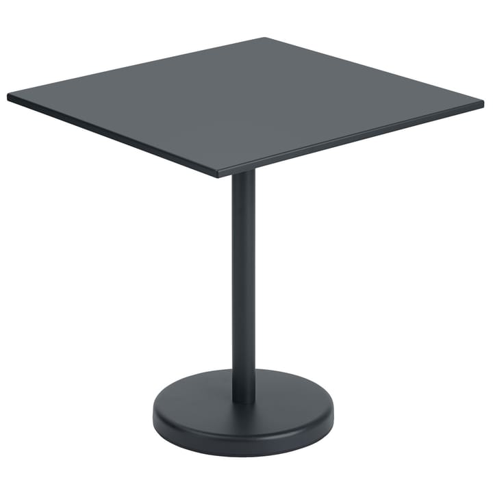 Linear stalen tafel 70x70 cm - Black - Muuto
