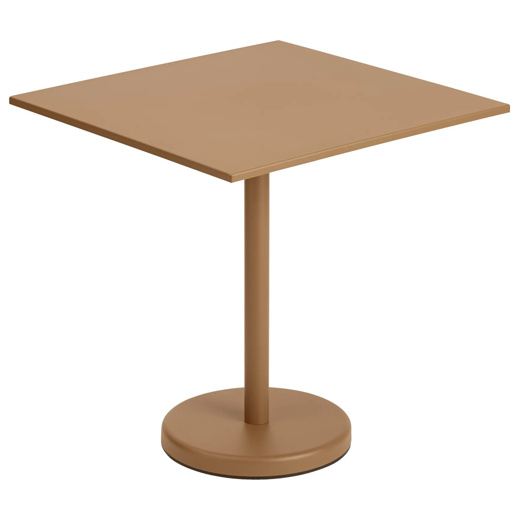 Linear stalen tafel 70x70 cm, Burnt orange Muuto