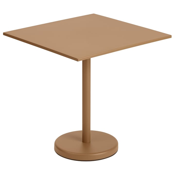 Linear stalen tafel 70x70 cm - Burnt orange - Muuto