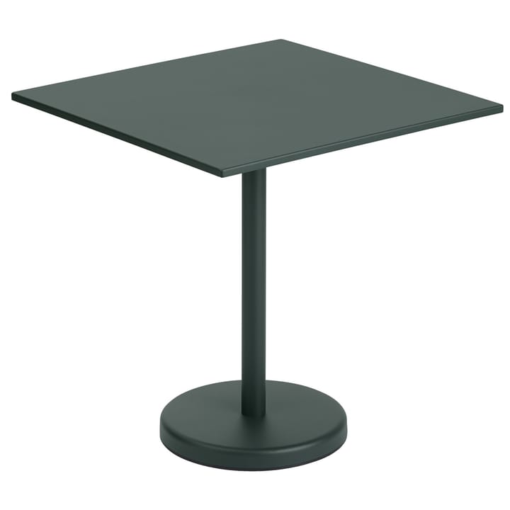 Linear stalen tafel 70x70 cm - Dark green - Muuto