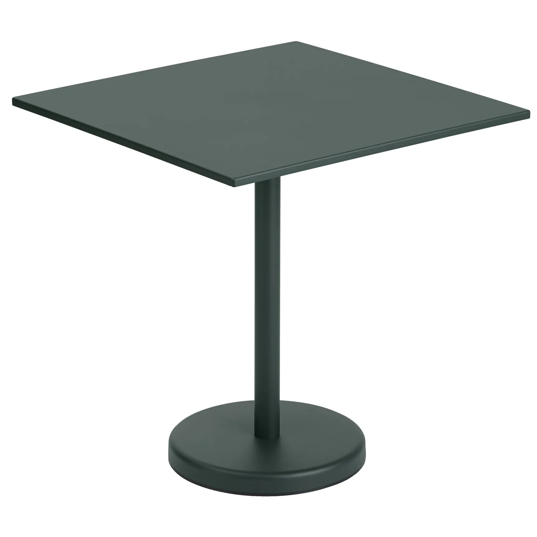 Linear stalen tafel 70x70 cm, Dark green Muuto