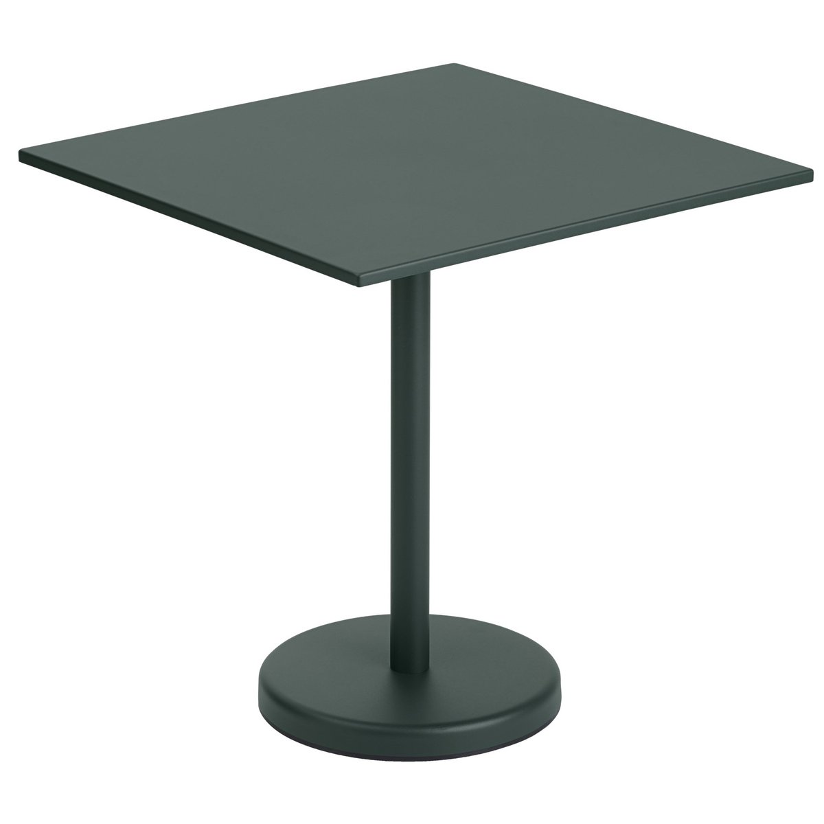 Muuto Linear stalen tafel 70x70 cm Dark green