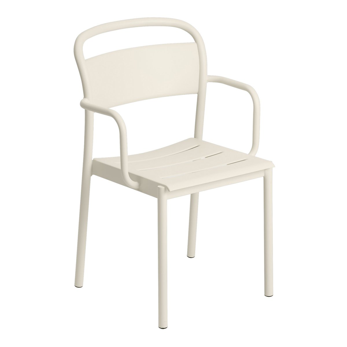 Muuto Linear steel armchair stoel met armleuningen Off-white