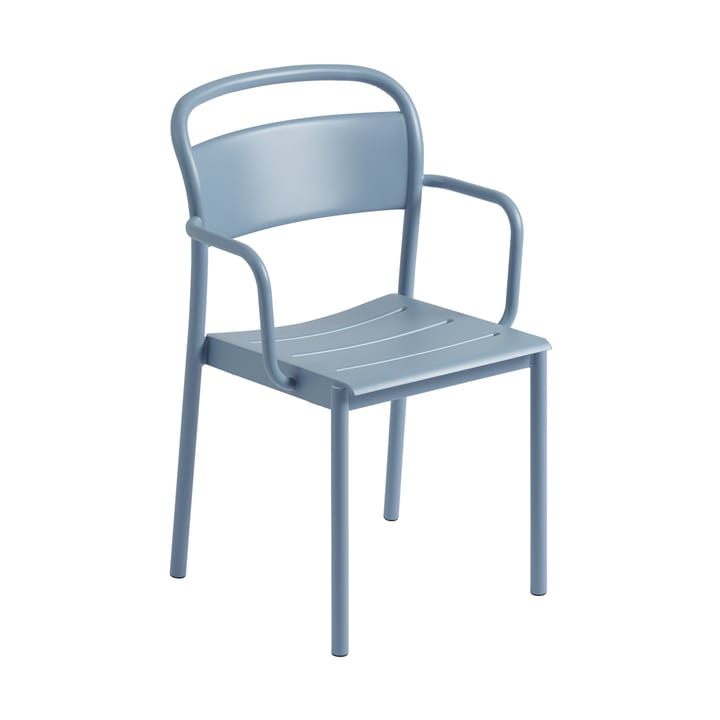 Linear steel armchair stoel met armleuningen - Pale blue - Muuto