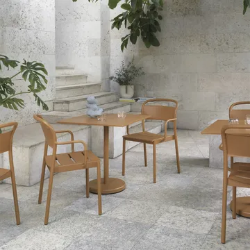 Linear Steel armstoel - Burnt orange - Muuto