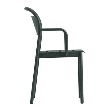 Linear Steel armstoel - Dark green - Muuto