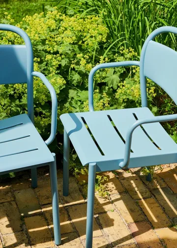 Linear Steel armstoel - Pale blue - Muuto