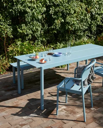 Linear Steel armstoel - Pale blue - Muuto