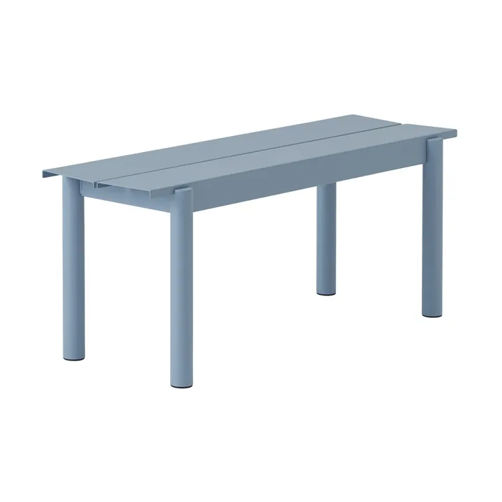 Linear Steel bank 110x34 cm - Pale blue - Muuto
