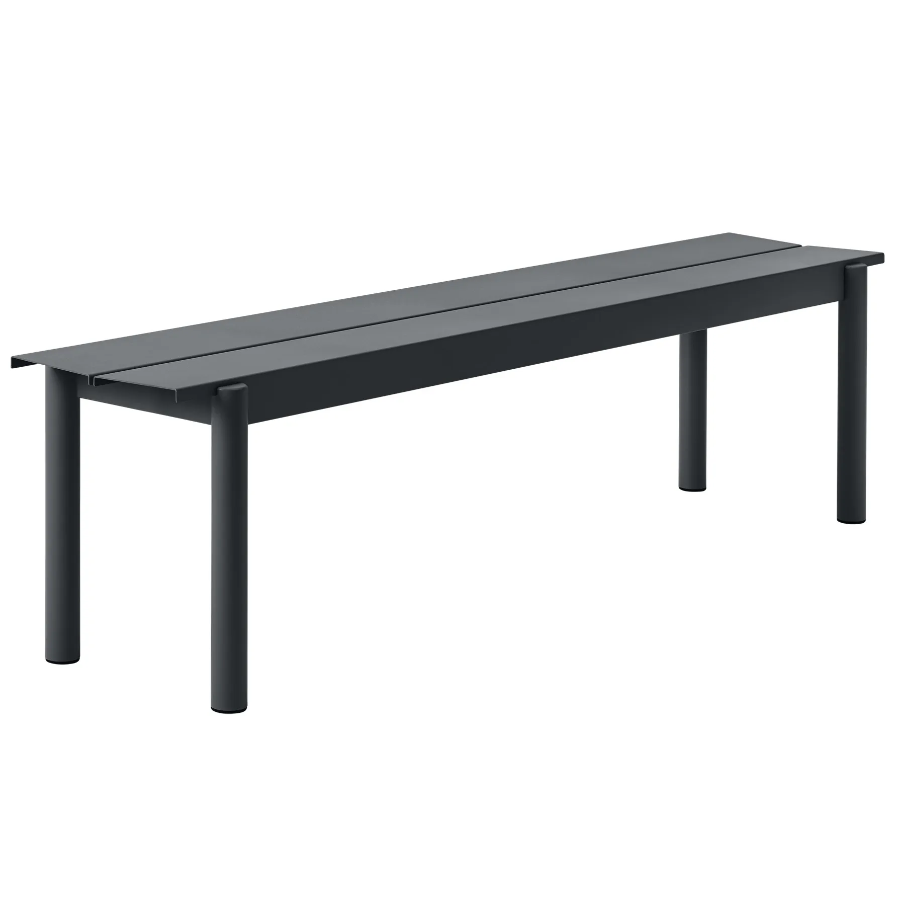 Linear Steel bank 170x34 cm, Black Muuto
