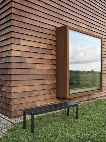 Linear Steel bank 170x34 cm - Black - Muuto