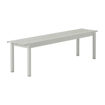 Linear Steel bank 170x34 cm - Grey (RAL 7044) - Muuto