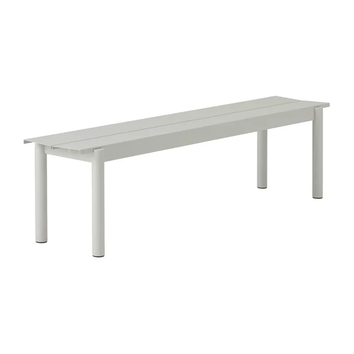 Linear Steel bank 170x34 cm - Grey (RAL 7044) - Muuto