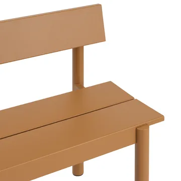 Linear Steel bank met rugleuning - Burnt orange, 110x34 cm - Muuto