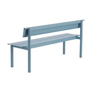 Linear Steel bank met rugleuning - Pale blue, 170x34 cm - Muuto