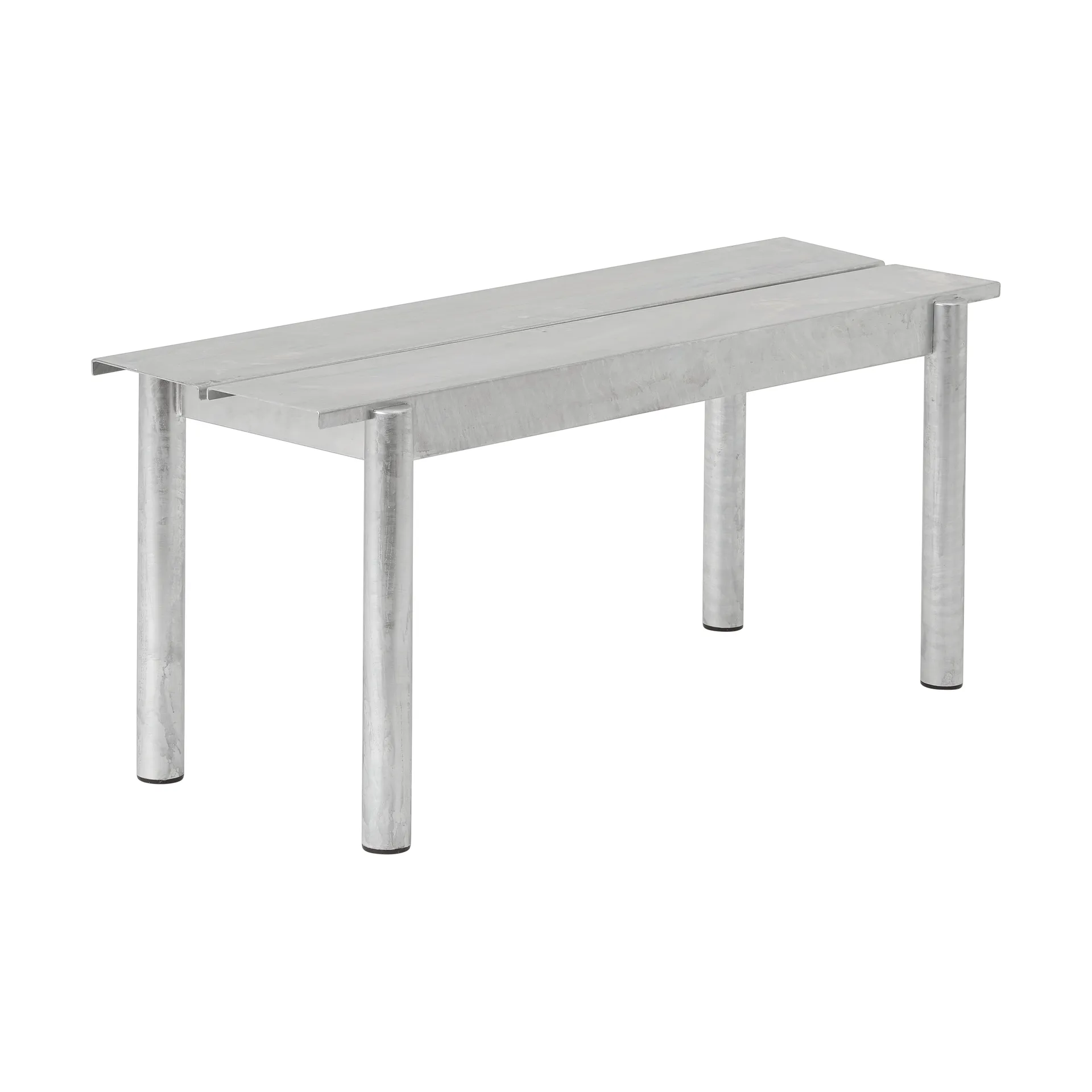 Linear steel bench bank 110x34 cm, Warm galvanized steel Muuto