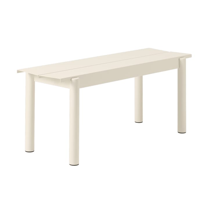Linear steel bench bank 110x34 cm - Wit - Muuto