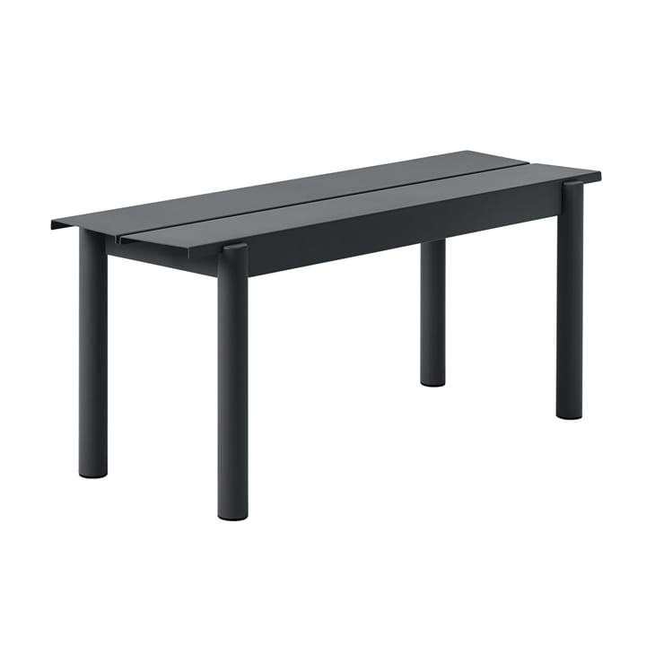 Linear steel bench bank 110x34 cm - Zwart - Muuto