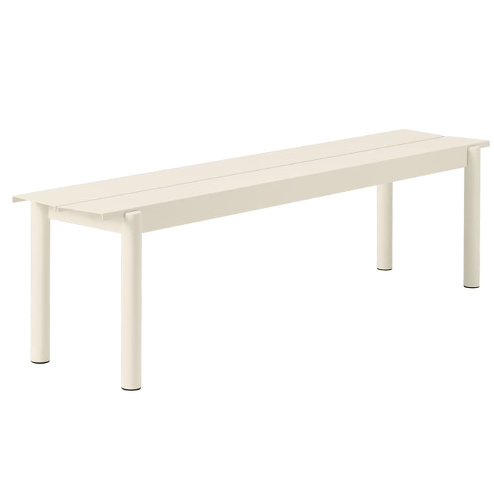 Linear steel bench bank 170x34 cm - Wit - Muuto