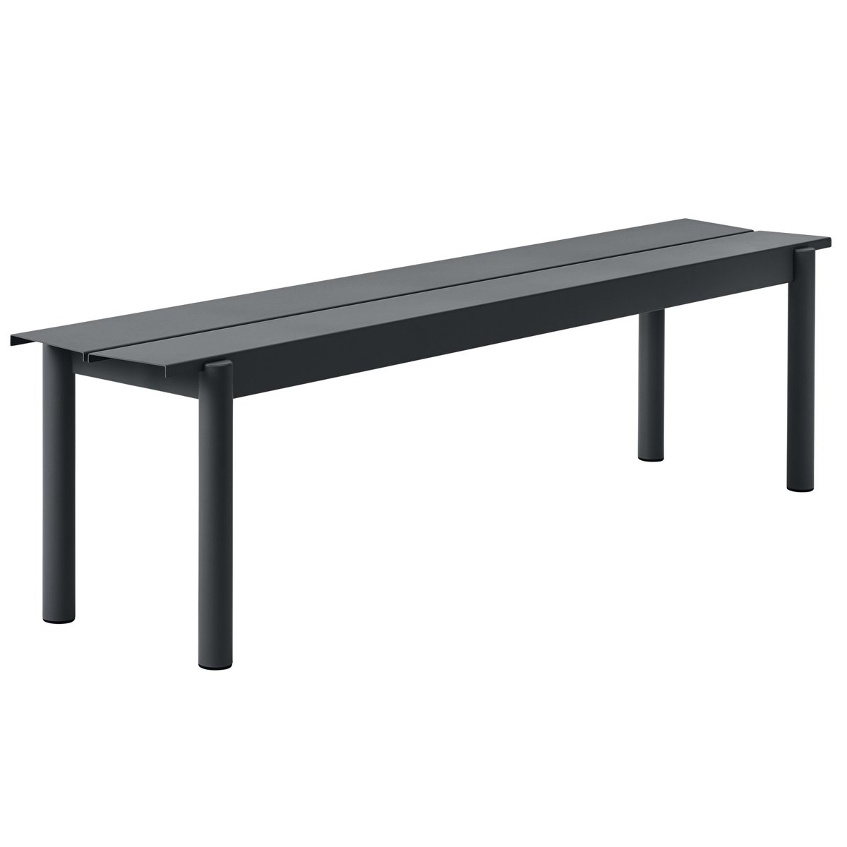 Muuto Linear steel bench bank 170x34 cm Zwart