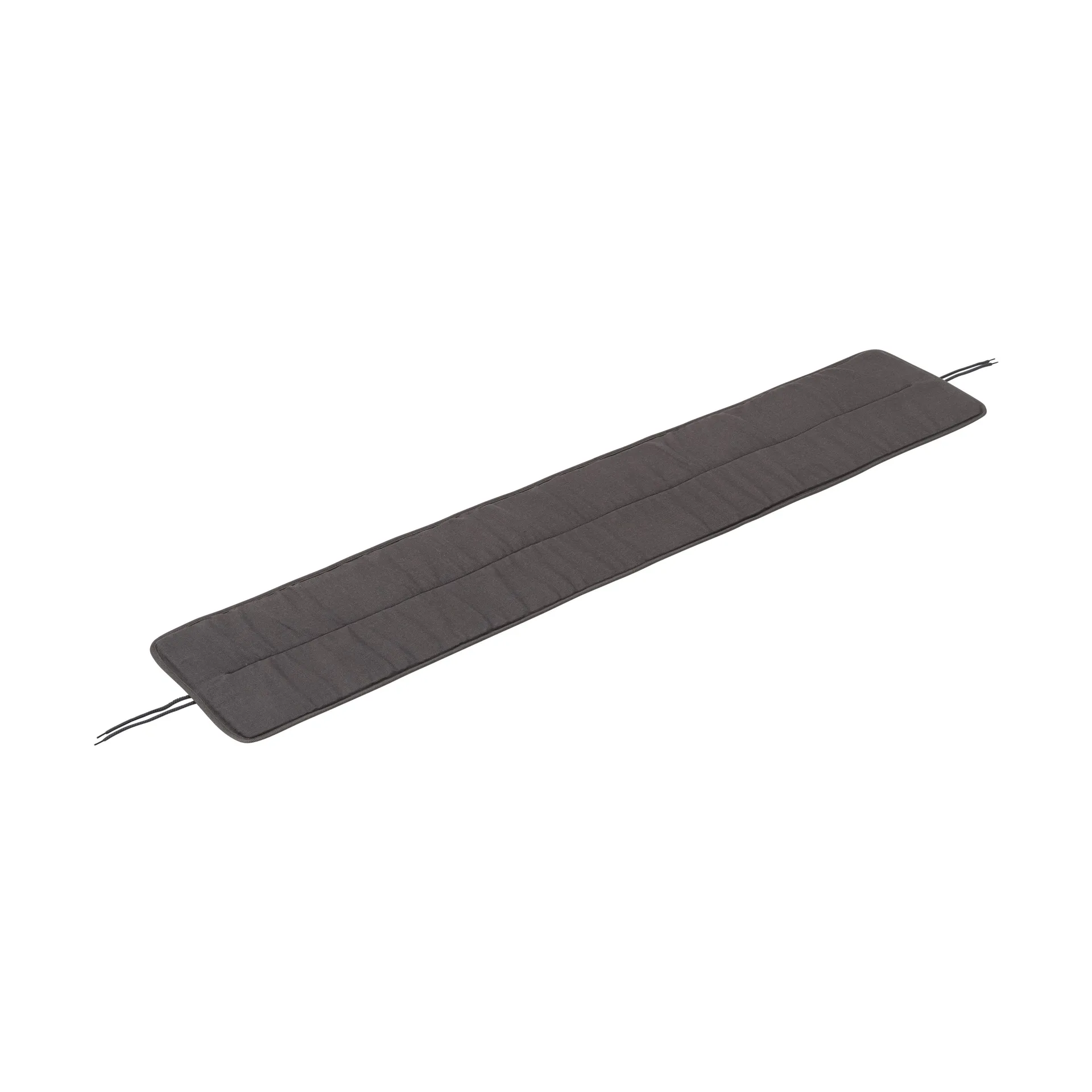 Linear steel bench pad 170x32,5 cm, Dark grey Muuto