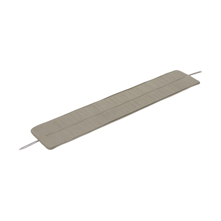 Linear steel bench pad 170x32,5 cm - Light grey - Muuto