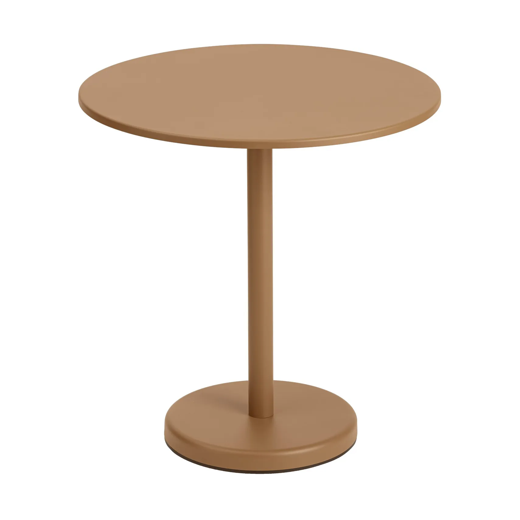 Linear steel café table V2 tafel Ø70 cm Burnt orange Muuto