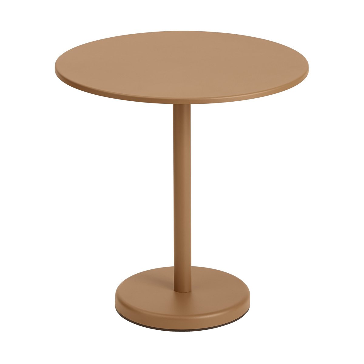 Muuto Linear steel café table V2 tafel o70 cm Burnt orange