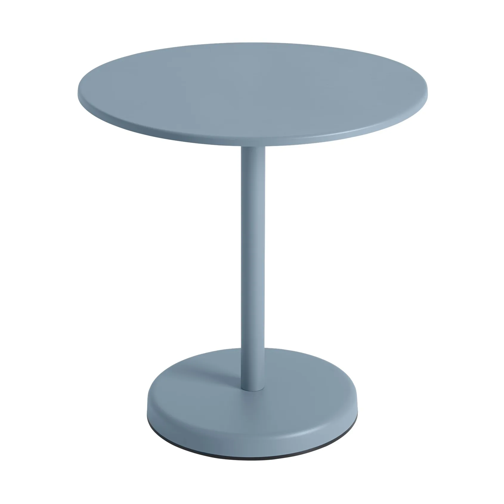 Linear steel café table V2 tafel Ø70 cm Pale blue Muuto