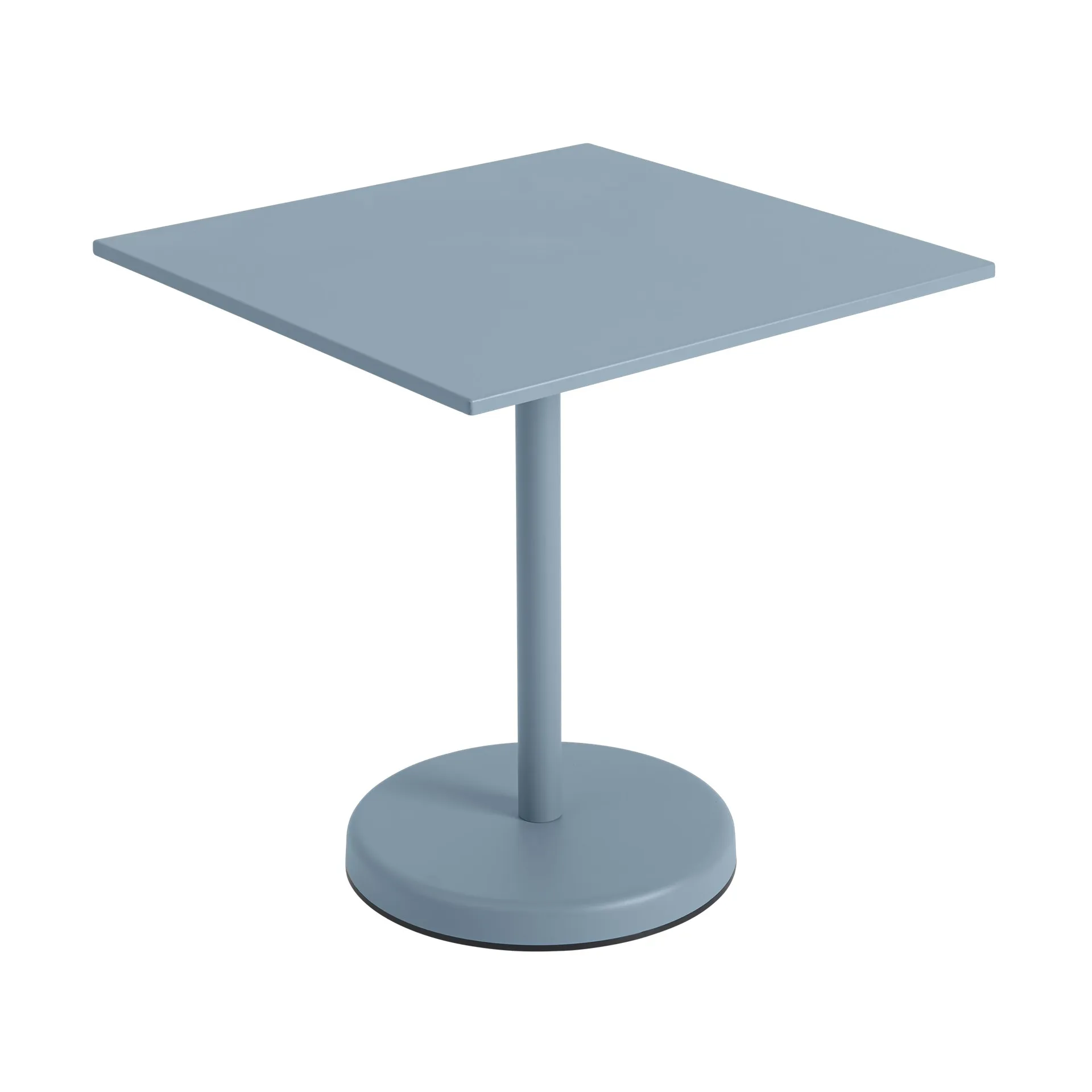 Linear steel café table V2 tafel, 70x70 cm, Pale blue Muuto