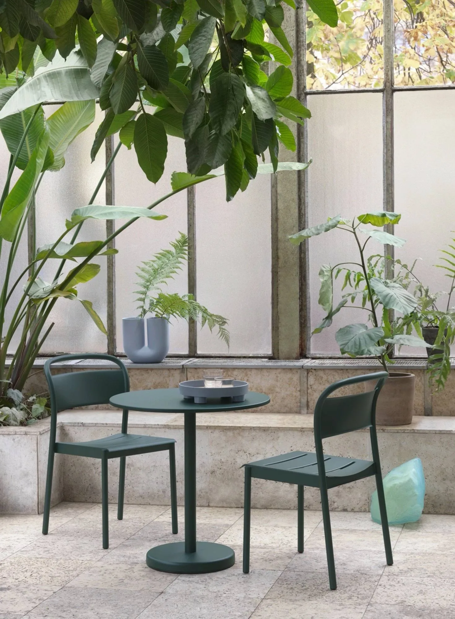 Linear Steel Side Chair stoel, Black Muuto