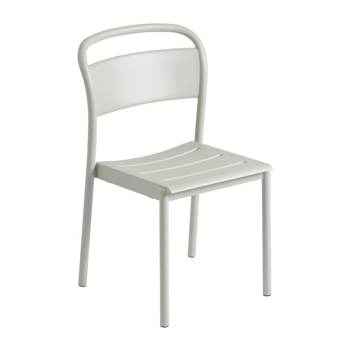 Linear steel side chair stoel - Grey (RAL 7044) - Muuto
