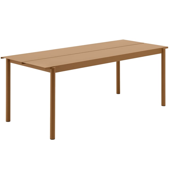 Linear steel table stalen tafel 200 cm - Burnt orange - Muuto