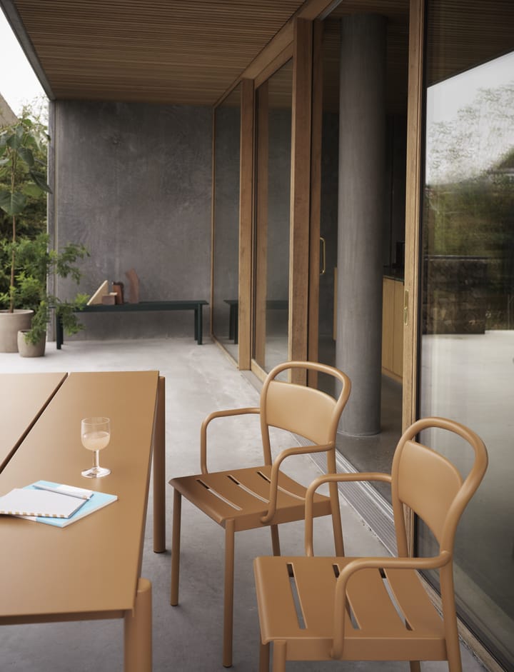 Linear steel table stalen tafel 200 cm, Burnt orange Muuto