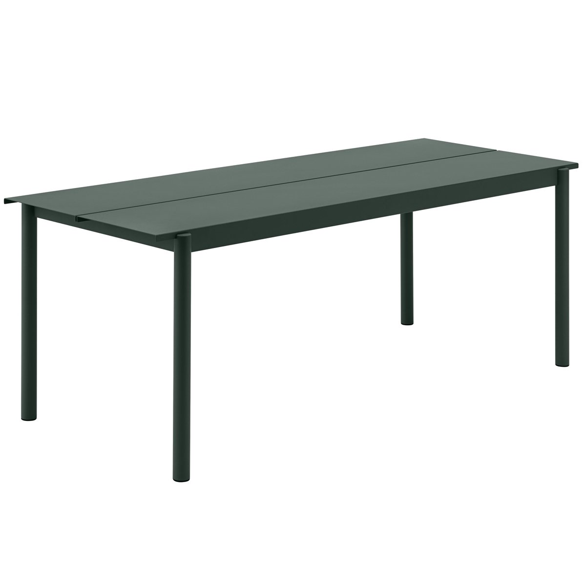 Muuto Linear steel table stalen tafel 200 cm Donkergroen
