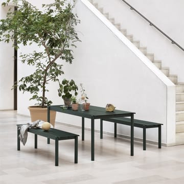 Linear steel table stalen tafel 200 cm - Donkergroen - Muuto