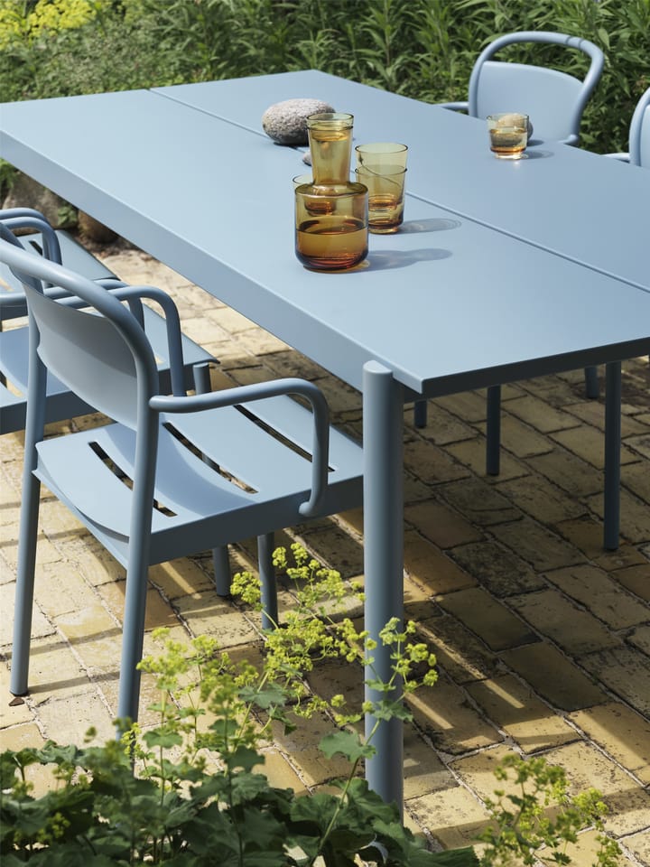 Linear steel table stalen tafel 200 cm - Pale blue - Muuto