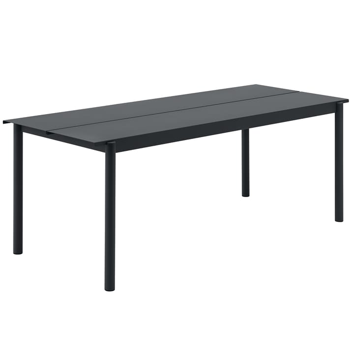 Linear steel table stalen tafel 200 cm - Zwart - Muuto