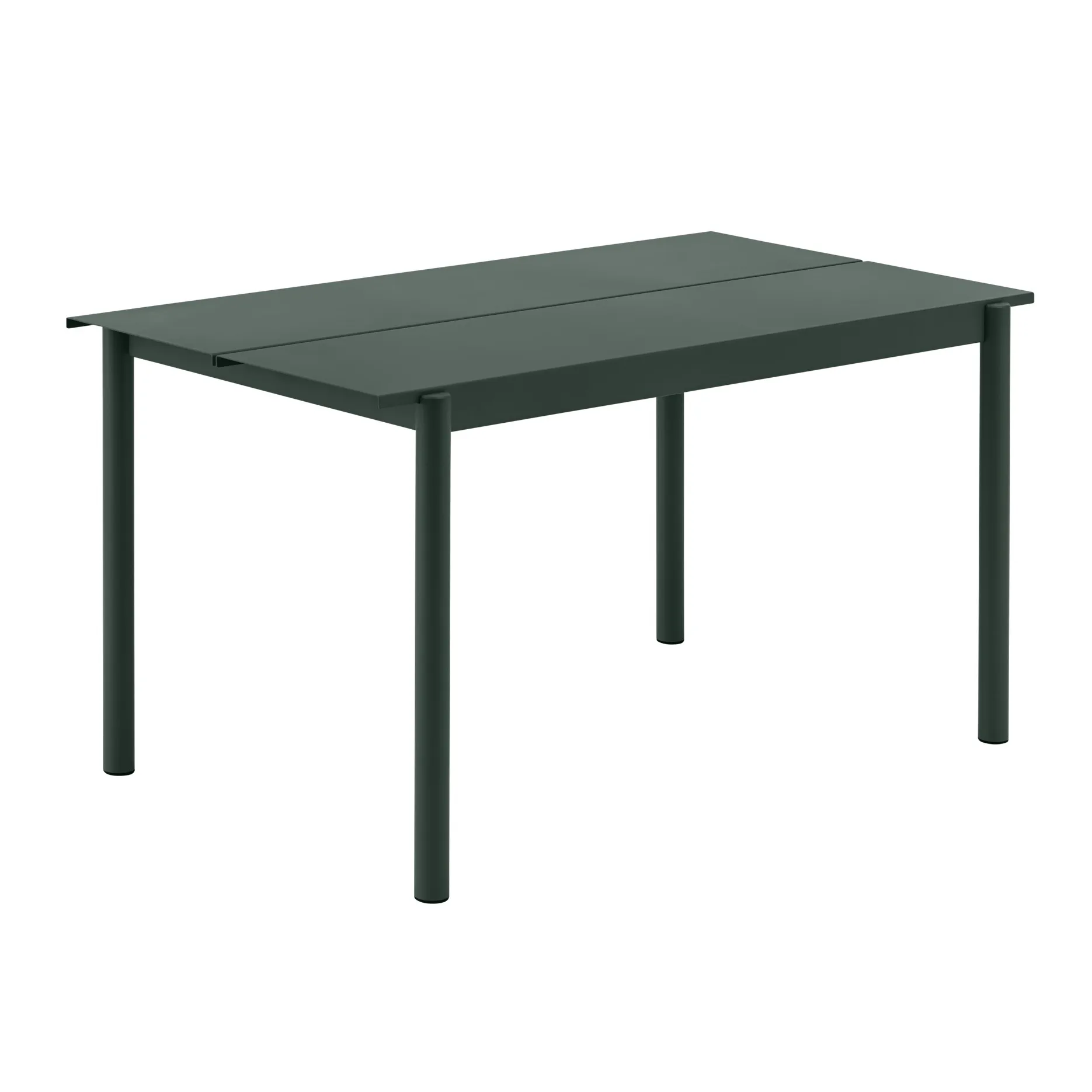 Linear steel table tafel 140x75 cm, Dark green Muuto