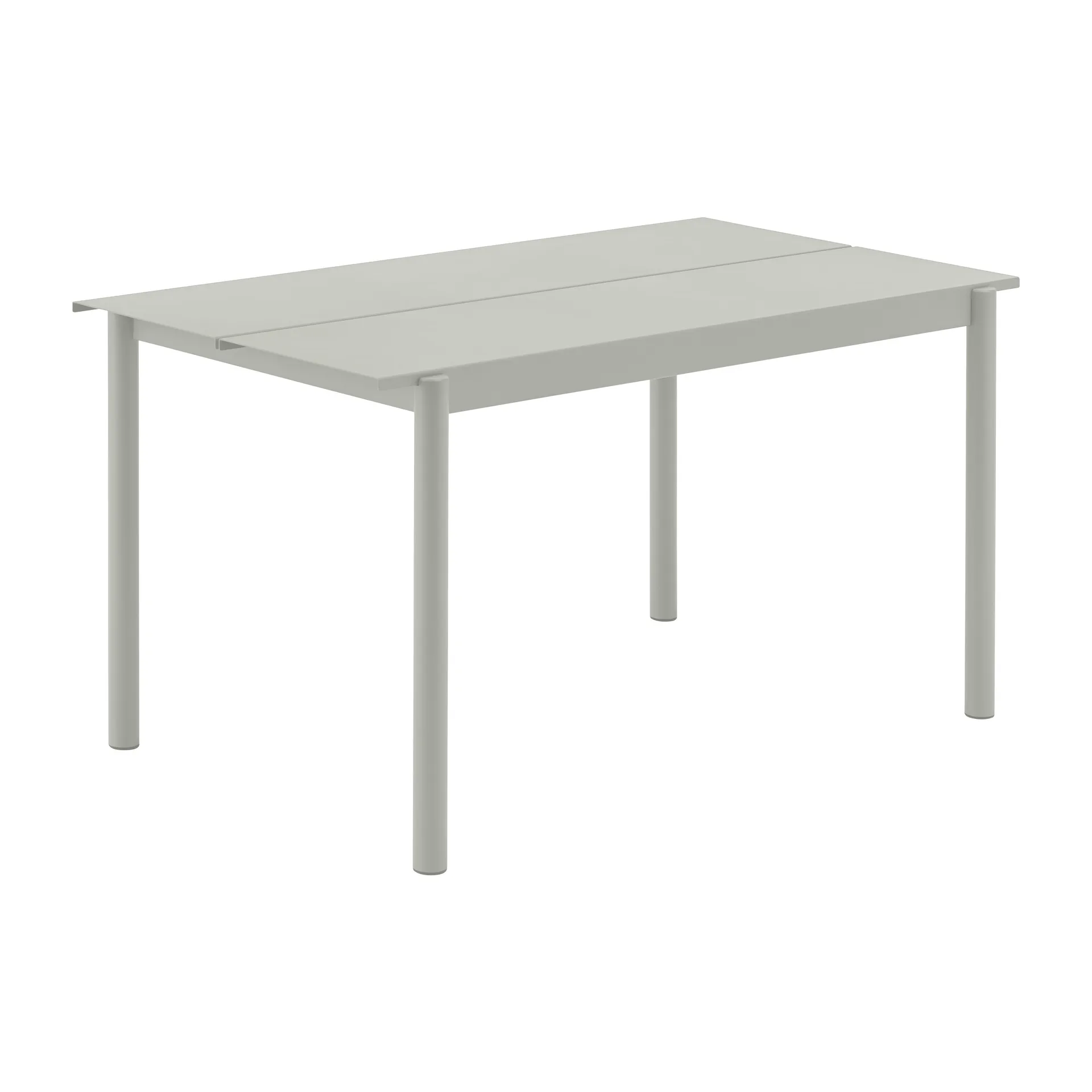 Linear steel table tafel 140x75 cm, Grey (RAL 7044) Muuto