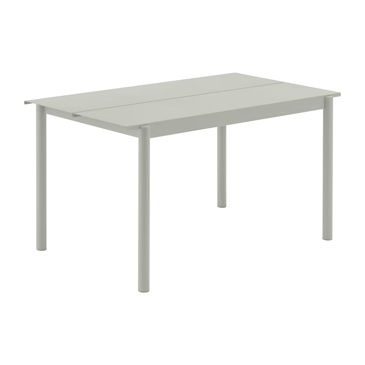 Linear steel table tafel 140x75 cm - Grey (RAL 7044) - Muuto