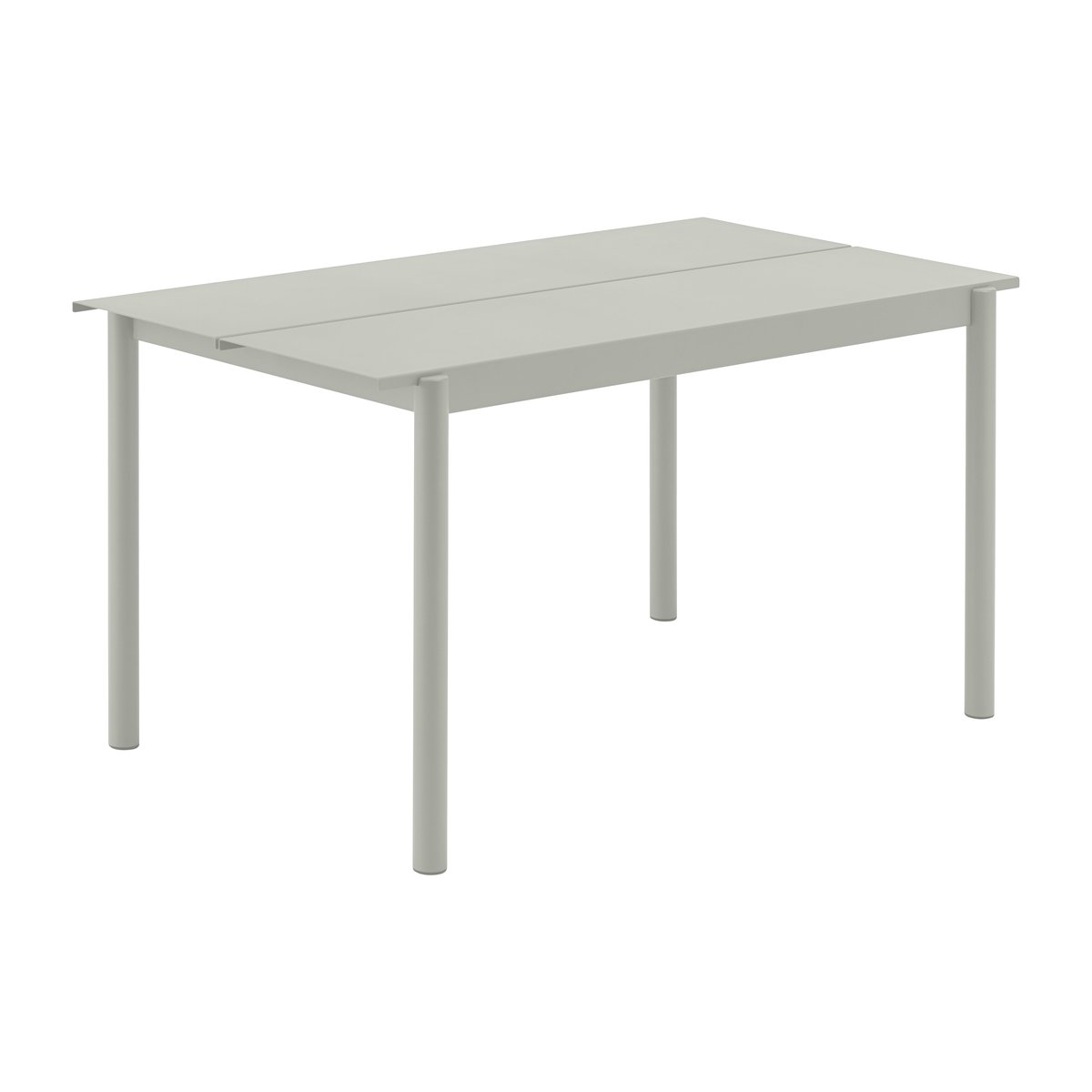 Muuto Linear steel table tafel 140x75 cm Grey (RAL 7044)