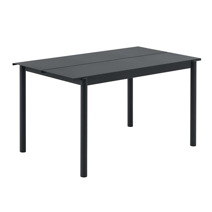Linear steel table tafel 140x75 cm - Zwart - Muuto